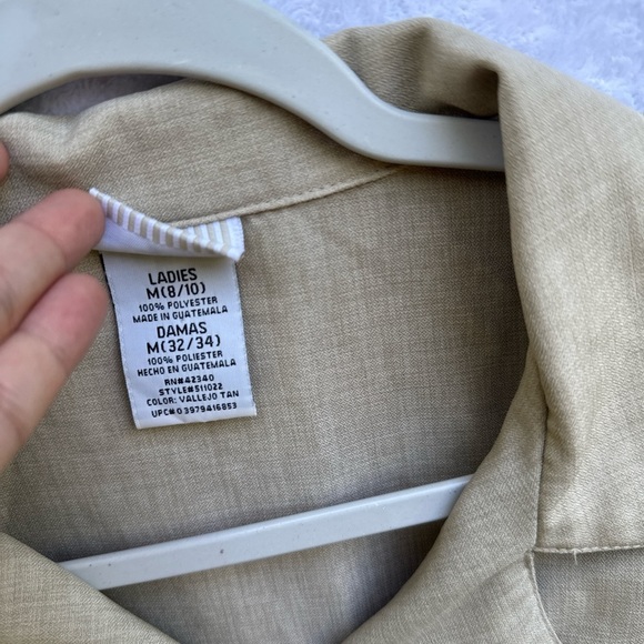 White Stag Tan Button-Up Blouse - Picture 4 of 10